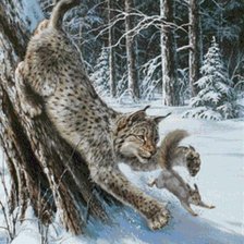 Схема вышивки «рысь»