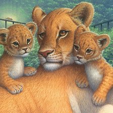 Схема вышивки «мир животных»