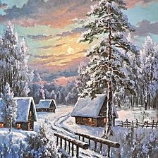 Схема вышивки «Зимняя ночь»