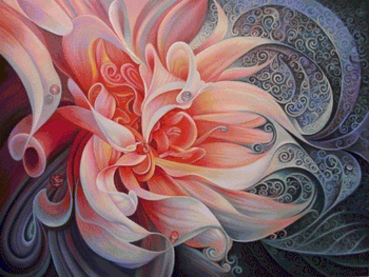 розовый цветок - абстракция, цветы - предпросмотр