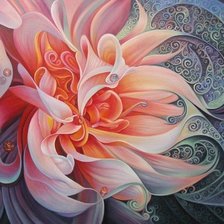 Схема вышивки «розовый цветок»