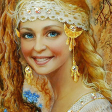 Схема вышивки «девушка»