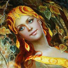 Схема вышивки «дева-осень»