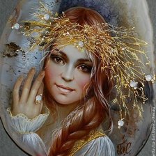 Схема вышивки «дева-осень»