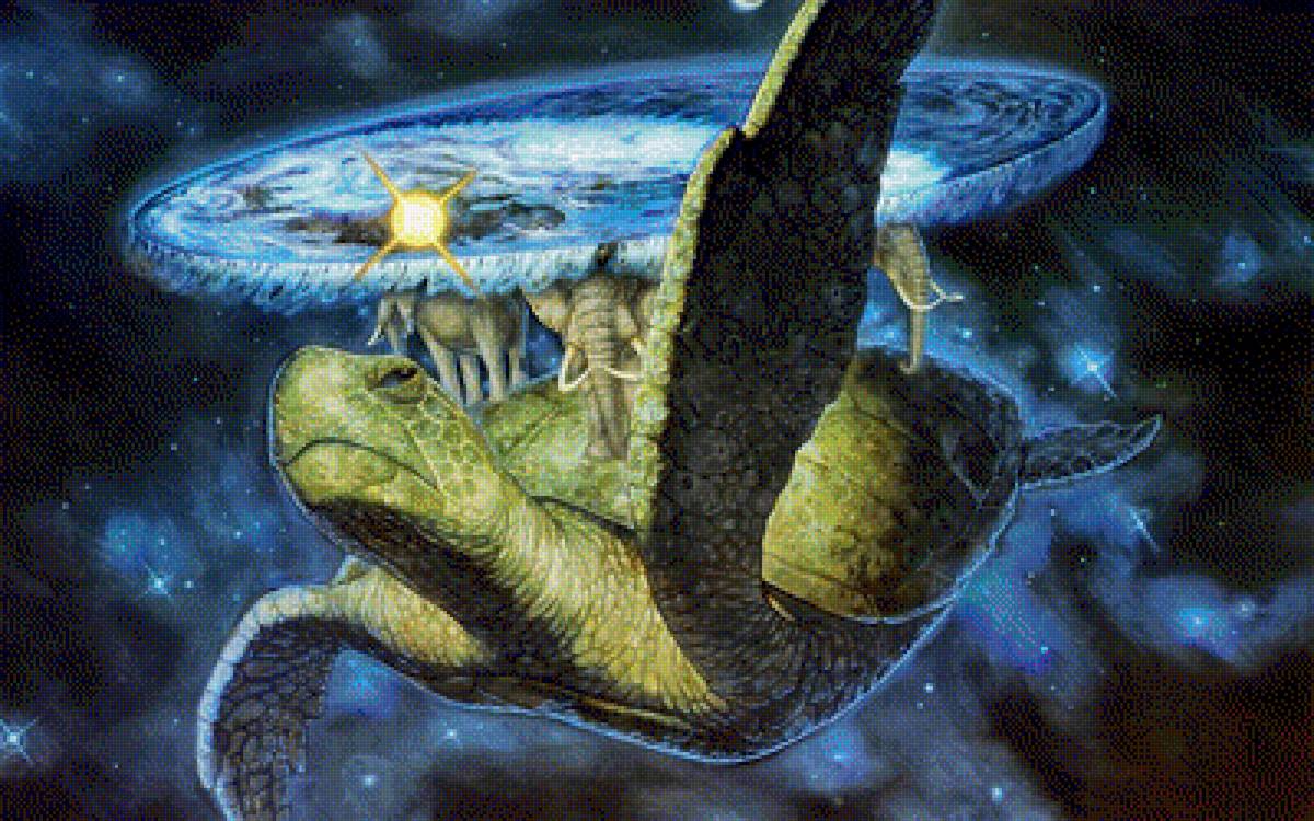 вселенная на трёх слонах - черепаха, фентези, слоны - предпросмотр