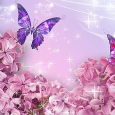 Схема вышивки «сирень»