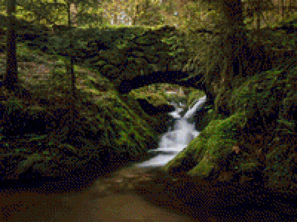 ручей в лесу - природа, вода, лес - предпросмотр