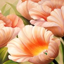 Схема вышивки «тюльпаны»