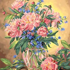 Схема вышивки «роскошный букет»