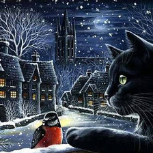 Схема вышивки «ночная жизнь»