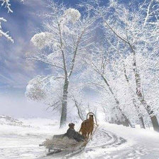 Схема вышивки «зимний пейзаж»