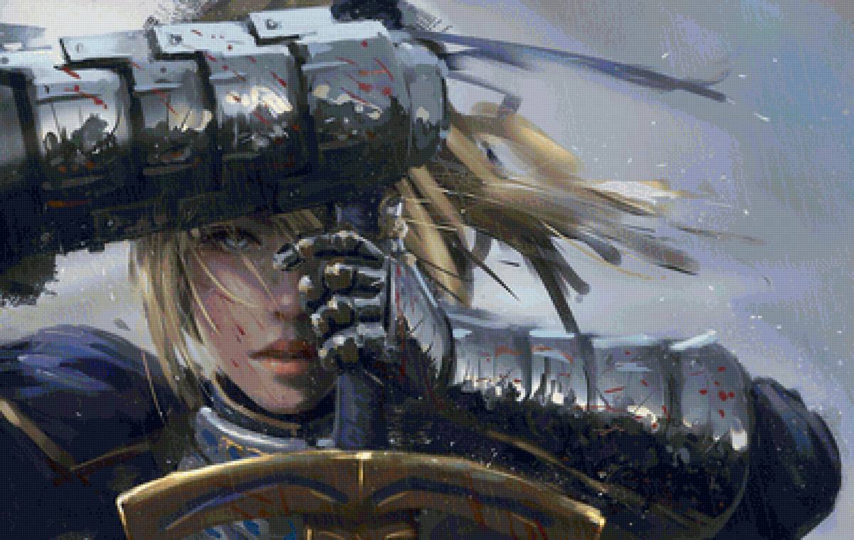 Saber - wlop, девушка, меч, fate, anime, saber, рыцарь, zero, art, аниме - предпросмотр