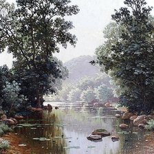 Схема вышивки «Худ. Rene His.Пейзаж.»