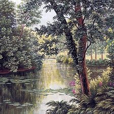 Схема вышивки «Худ. Rene His. Река.»