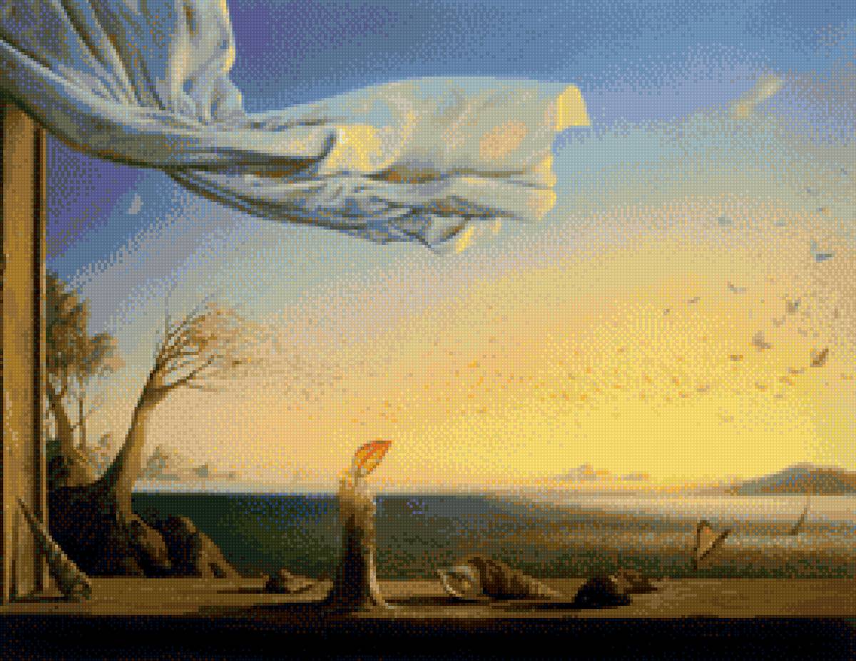 Сюрреалистичный пейзаж за окном - сюрреализм, владимир куш, пейзаж за окном - предпросмотр