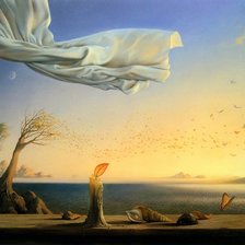 Схема вышивки «Сюрреалистичный пейзаж за окном»