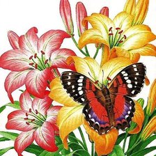 Схема вышивки «лилии»