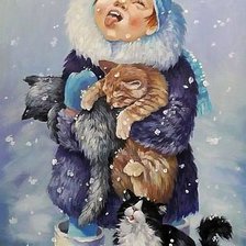 Схема вышивки «Худ. Кира Панина. Снежок.»