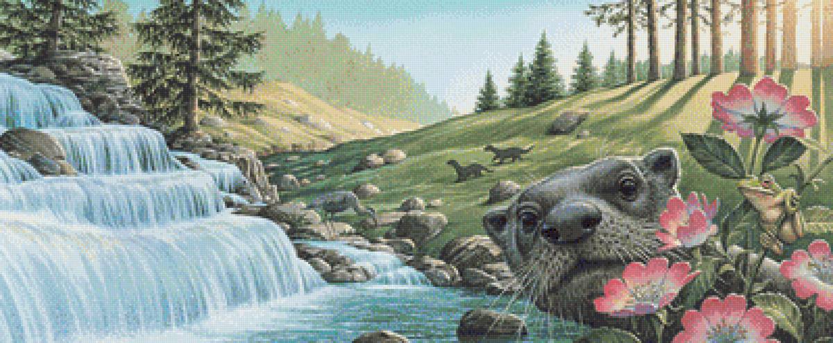 у водопада - предпросмотр