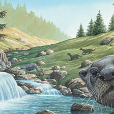 Схема вышивки «у водопада»