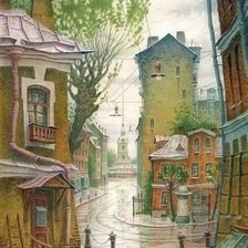 Схема вышивки «городской пейзаж»