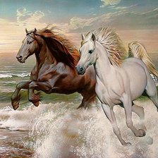 Схема вышивки «он и она»