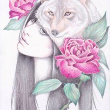 Схема вышивки «девушка»