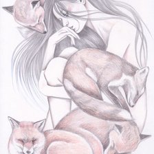 Схема вышивки «девушка»