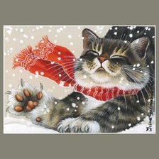 Схема вышивки «котенок»