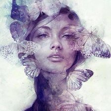 Схема вышивки «Девушка загадка»