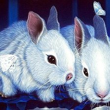 Схема вышивки «Зайчата»