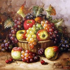 Схема вышивки «Фрукты в корзине»