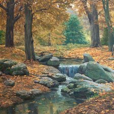 Схема вышивки «Осенний лес»