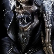 Схема вышивки «Скелет музыка»