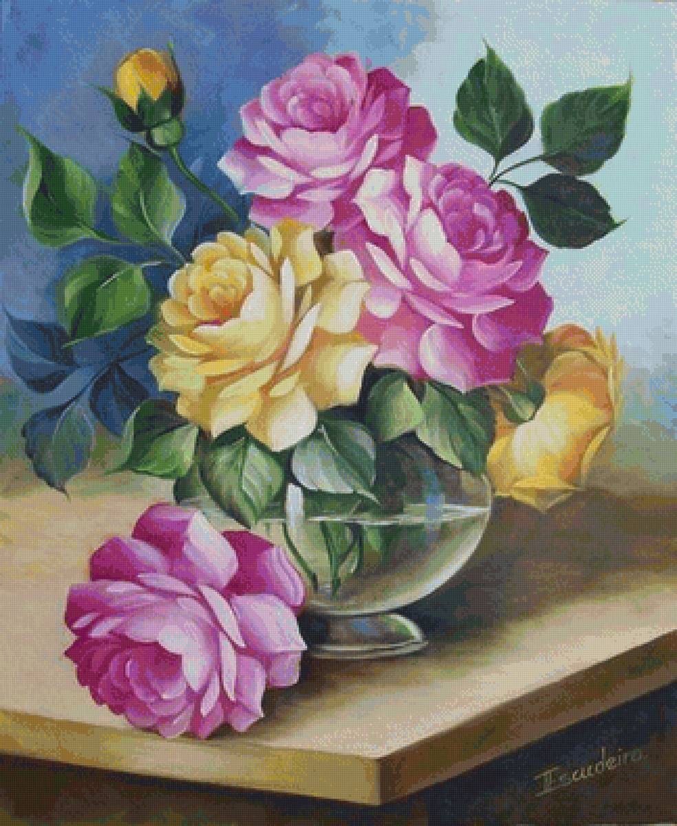 guľatá váza,kvety - предпросмотр