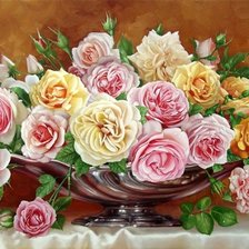 Схема вышивки «розы»