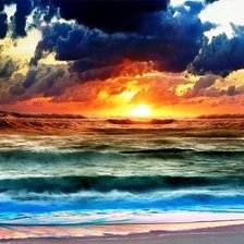 Схема вышивки «закат»