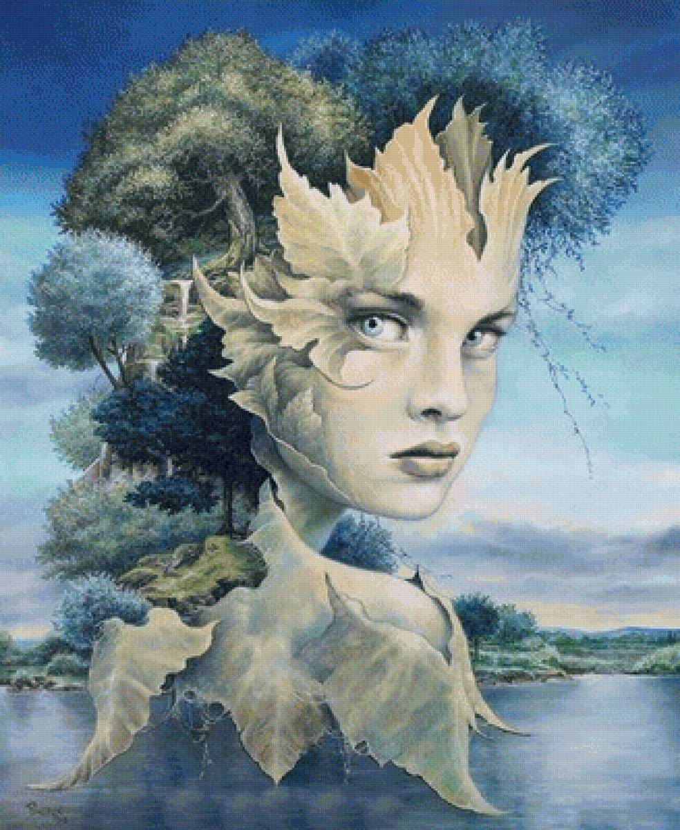 дриада - глаза, природа, девушка - предпросмотр