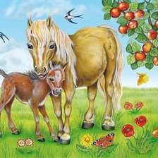 Схема вышивки «мама и малыш»