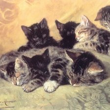 Схема вышивки «котята»