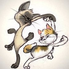 Схема вышивки «Котики»