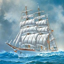 Схема вышивки «Парусник»