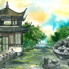 Схема вышивки «Чайная церемония»