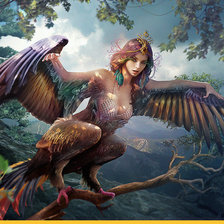 Схема вышивки «сирин»