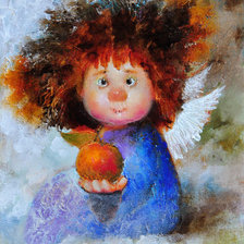 Схема вышивки «Рыжочек-ангелочек 2»