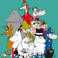 Схема вышивки «Муми-тролль и все»