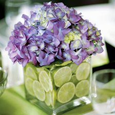 Схема вышивки «гортензия в лайме»