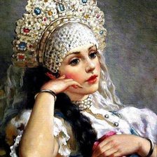 Схема вышивки «Русская красавица 1»