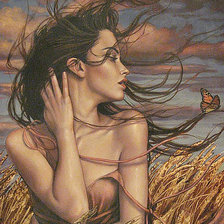 Схема вышивки «девушка»