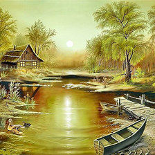 Схема вышивки «пейзаж»